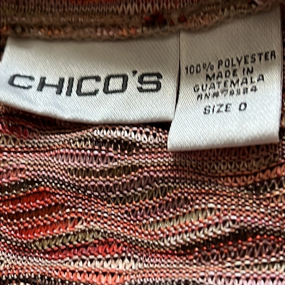 Chico’s marled retro look cover up light top bell sleeves tie front Sz S - Picture 6 of 8